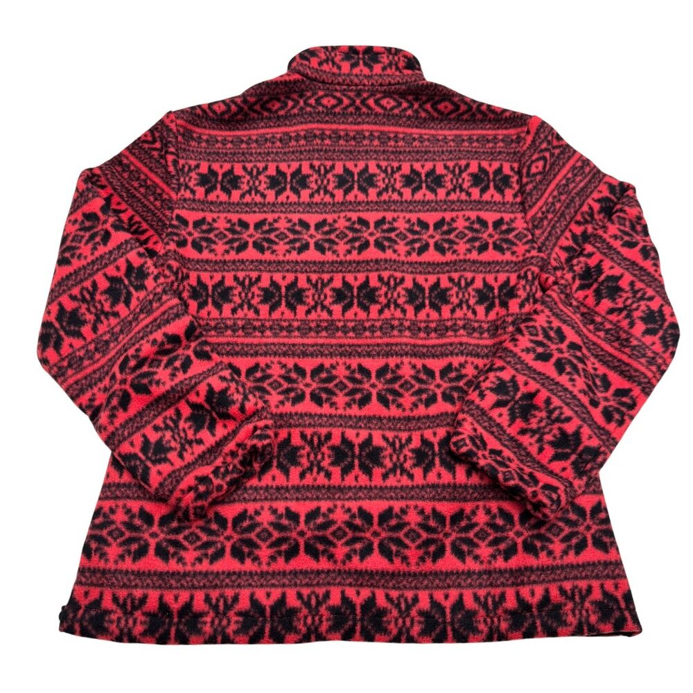 NWT $198 Polo Ralph Lauren Men's Red Fair Isle Fleece Sweatshirt 1/4 Zip, Size M - Picture 2 of 9